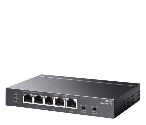 TP-Link 5p TL-SG1005P-PD (1xPoE++ IN, 4xPoE+ OUT) - 1298901 - zdjęcie 2